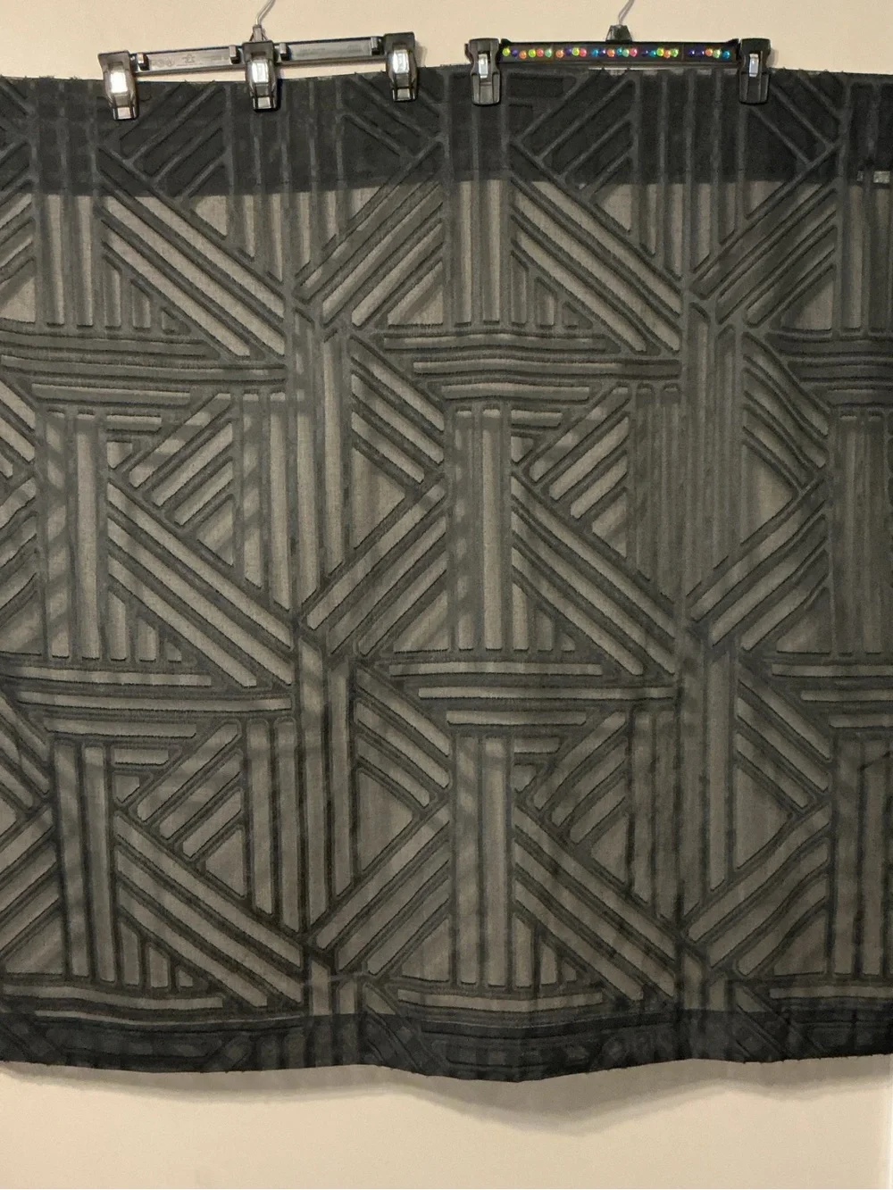 Black Sheer Window Panels-Five Panels